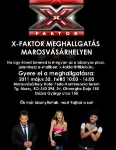 X Faktor meghallgatás Romániában