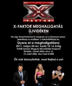 X Faktor meghallgatás Újvidéken