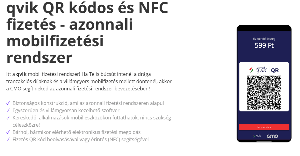 Qvik QR kódos megoldás