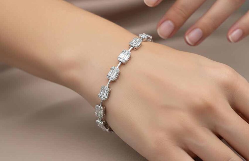 Gyémánt teniszkarkötő: időtálló elegancia a White & Black ékszerboltban
